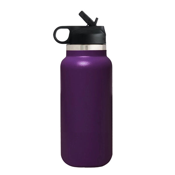 32 oz Vacuum Insulated Water Bottle W/ Straw&handle