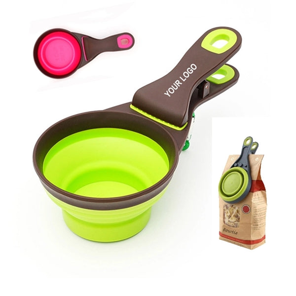 4/8/16Oz. Multifunctional Foldable Pet Spoon Silicone Bowl