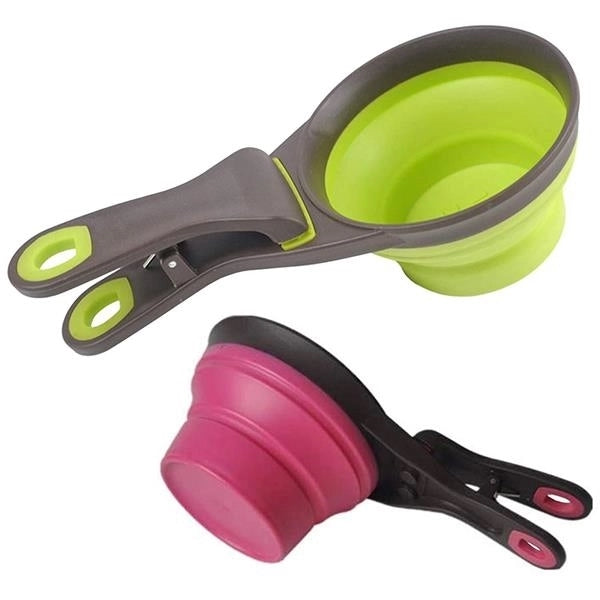 4/8/16Oz. Multifunctional Foldable Pet Spoon Silicone Bowl
