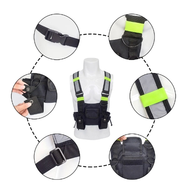 Adjustable Reflective Chest Rig Bag