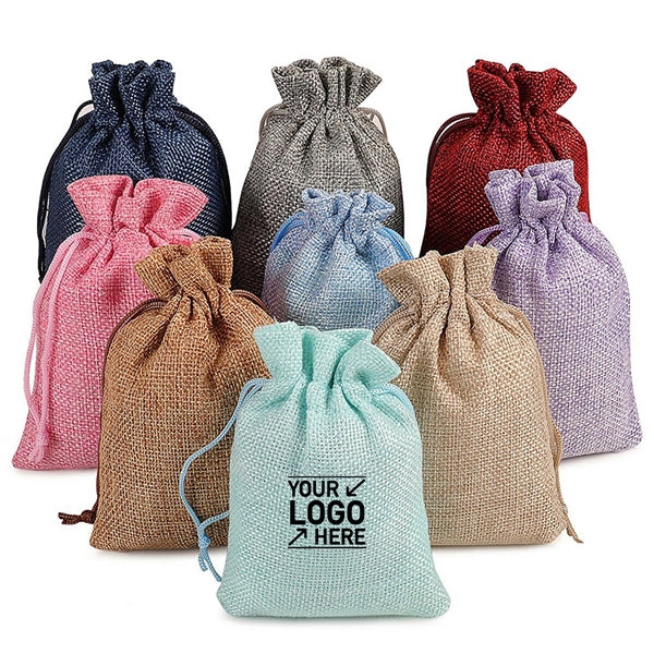 Eco-Friendly Burlap Gift Drawstring Pouch