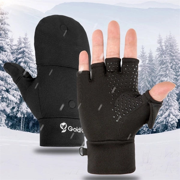 Convertible Fingerless Fleece Gloves Unisex