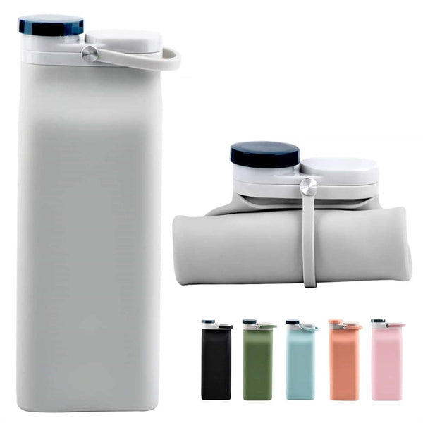 20oz Collapsible Silicone Water Bottles Outdoor Sports