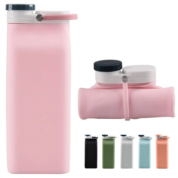 20oz Collapsible Silicone Water Bottles Outdoor Sports