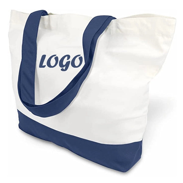 Large Two-Tones Canvas Tote Bag