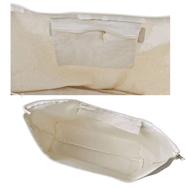 Canvas Bag With Zipper And Pocket