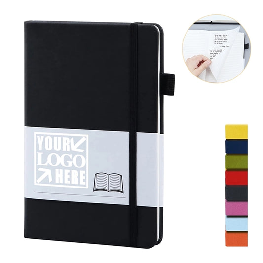 Classic A5 Faux Leather Hardcover Notebook with Elastic Band
