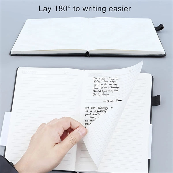 Classic A5 Faux Leather Hardcover Notebook with Elastic Band