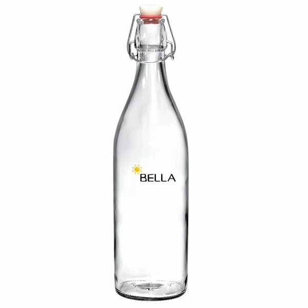 Clear Swing Top Glass Bottle