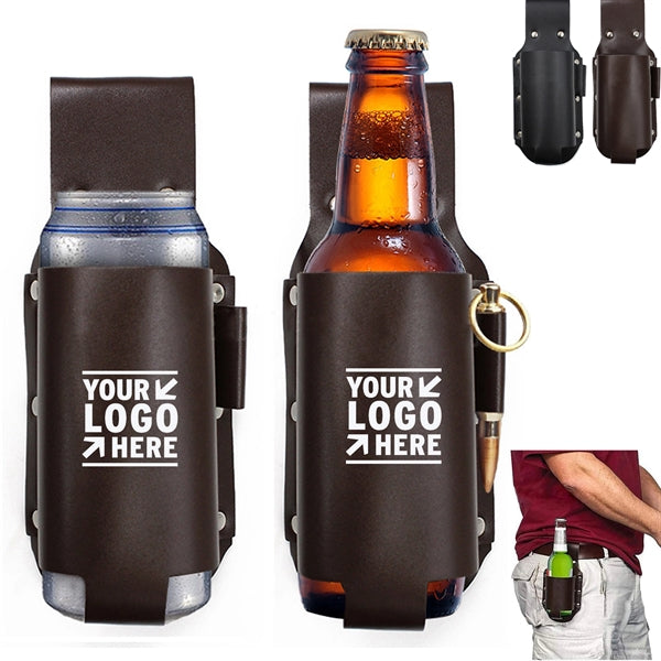 Leather Beer Can Bottle Holders