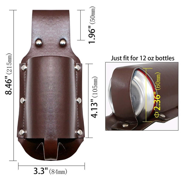Leather Beer Can Bottle Holders