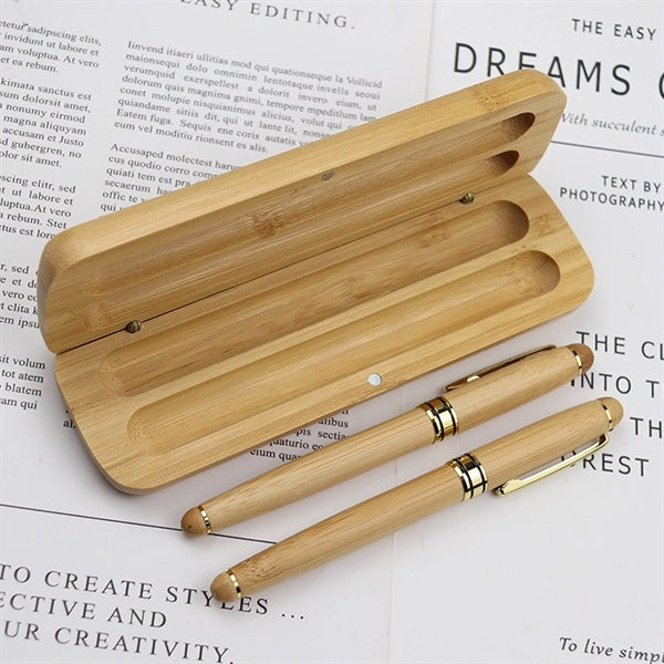 Eco Friendly Wooden Ballpoint Pen Pencil Set