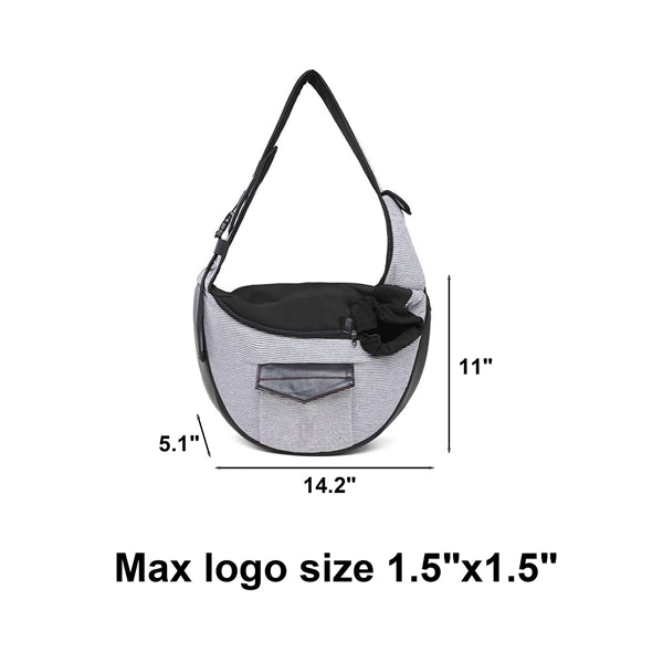 Cotton Crossbody Bag W/ Pet Pouch