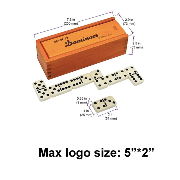 28 Pcs Double Six Ivory Domino Tiles Set