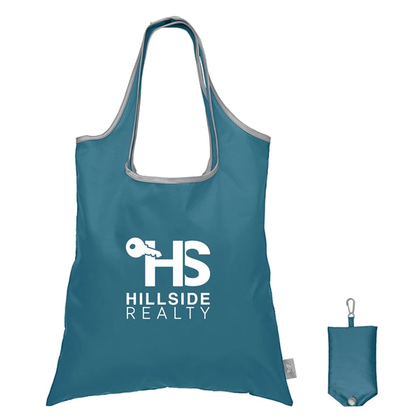 Santorini RPET - Recycled Foldaway Shopping Tote Bag