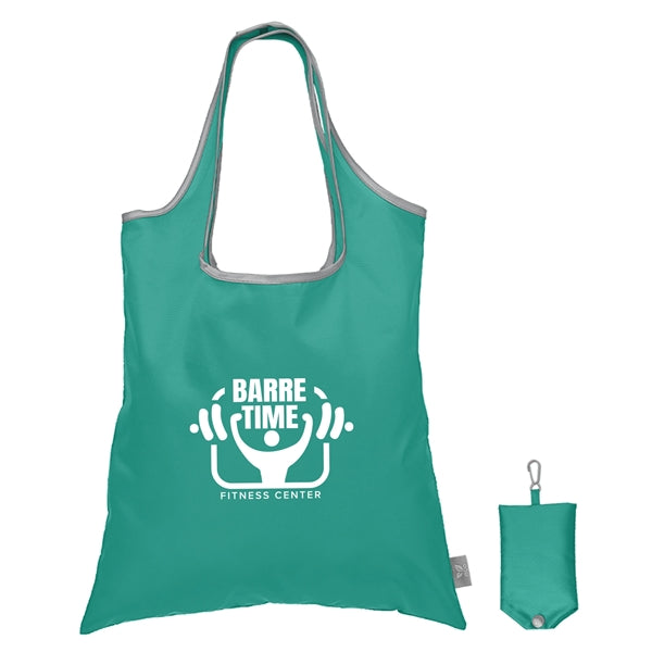 Santorini RPET - Recycled Foldaway Shopping Tote Bag