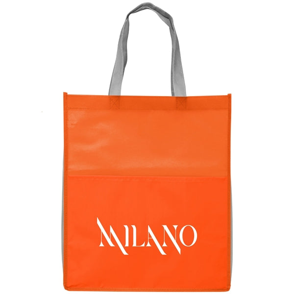 Rome RPET - Recycled Non-Woven Tote with 210 D Pocket