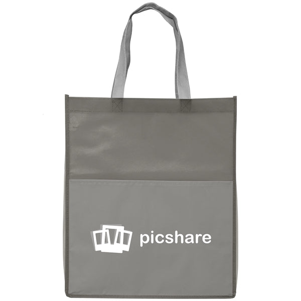 Rome RPET - Recycled Non-Woven Tote with 210 D Pocket