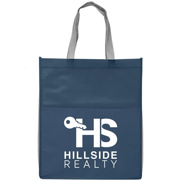 Rome RPET - Recycled Non-Woven Tote with 210 D Pocket