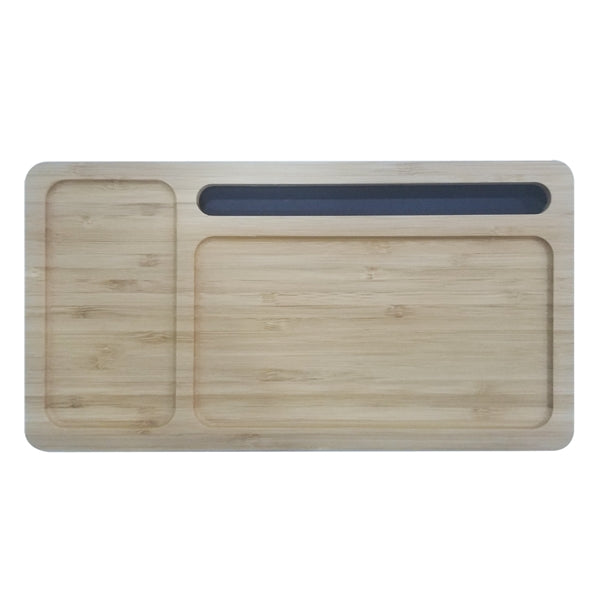 Wizchark Bamboo 10W Qi Wireless Charger Desktop Organizer