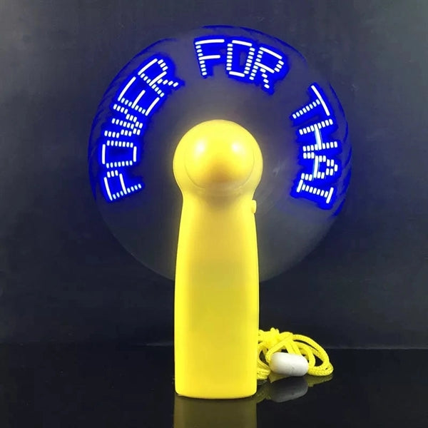 Flashing Logo LED Handhold Fan