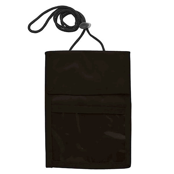 Large Badge Holder Neck Wallets With Clear Display Window