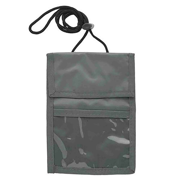 Large Badge Holder Neck Wallets With Clear Display Window