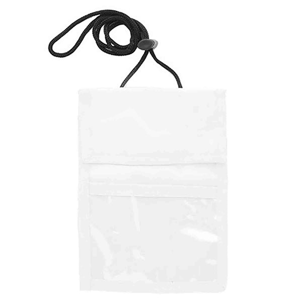 Large Badge Holder Neck Wallets With Clear Display Window