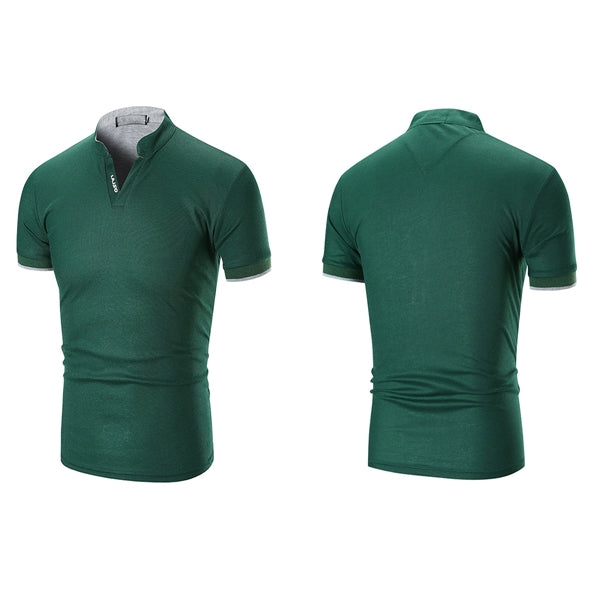 Men'S Half Collar Polo Short Shirt