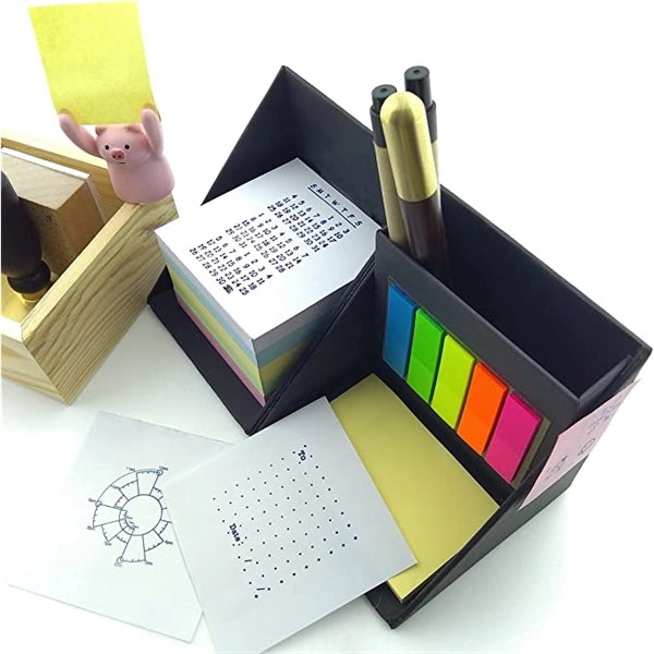 Sticky Notes Cube With A Pen Holder