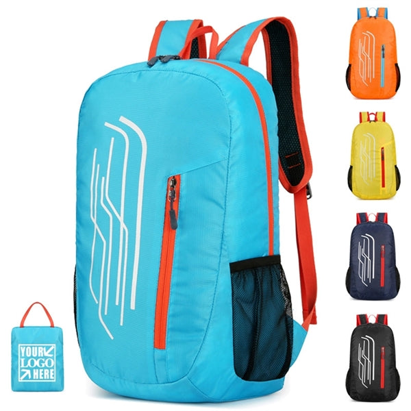 Lightweight Foldable Outdoor Backpack with Zippered Pocket