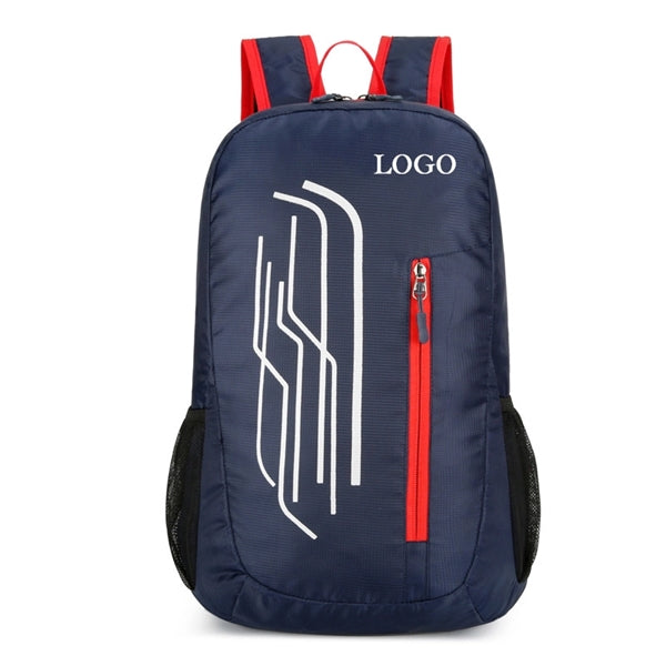 Lightweight Foldable Outdoor Backpack with Zippered Pocket