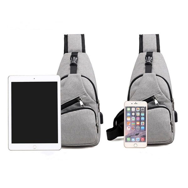 Sling Shoulder Chest Bags Crossbody Backpack With Usb
