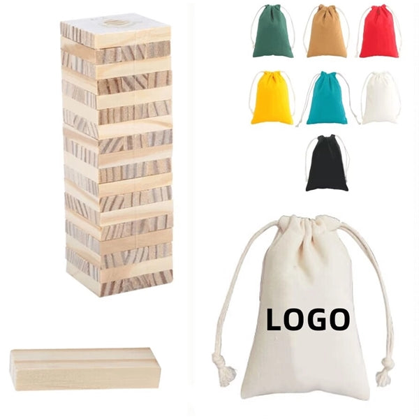 Stacking Puzzle Set With Drawstring Pocket