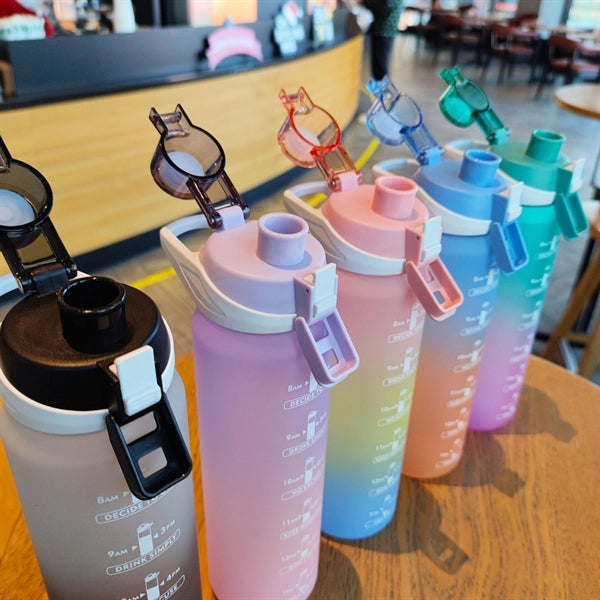 32 Oz Leakproof Motivational Water Bottle with Time Marker