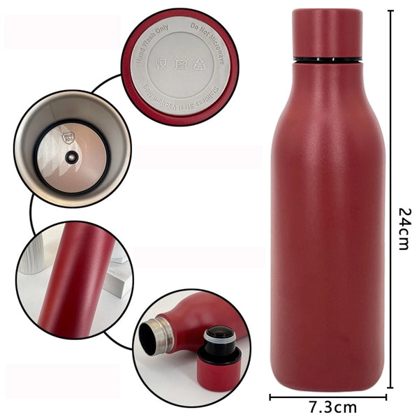 18oz Insulated Stainless Steel Cola Shape Sport Water Bottle