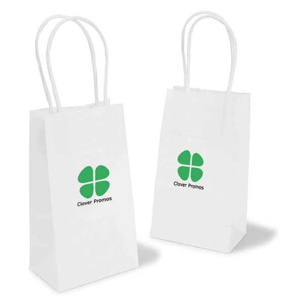White Kraft Paper Bag w/ Handle
