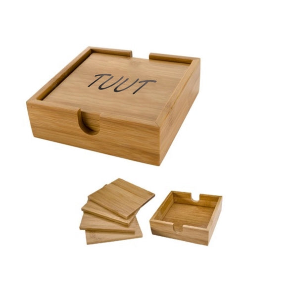 Bamboo Coaster Set