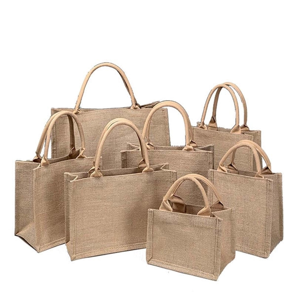 Large Waterproof Jute Burlap Tote Bag With Handles