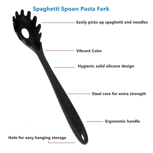 Silicone spaghetti fork pasta spoon