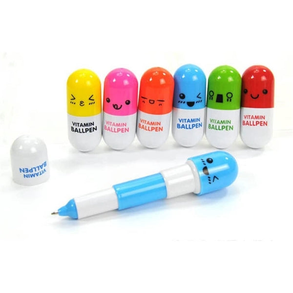 Capsule Shaped Extendable Ballpoint Pen