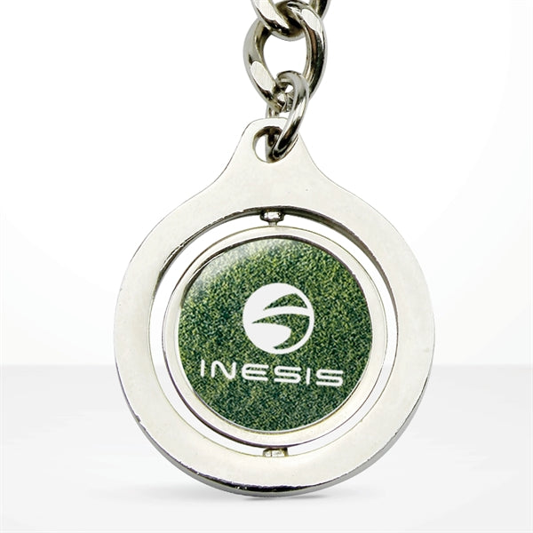 Express Line Round Rotating Keychain