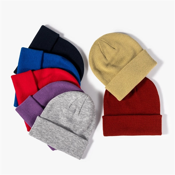 Solid Knitted Wool Cap