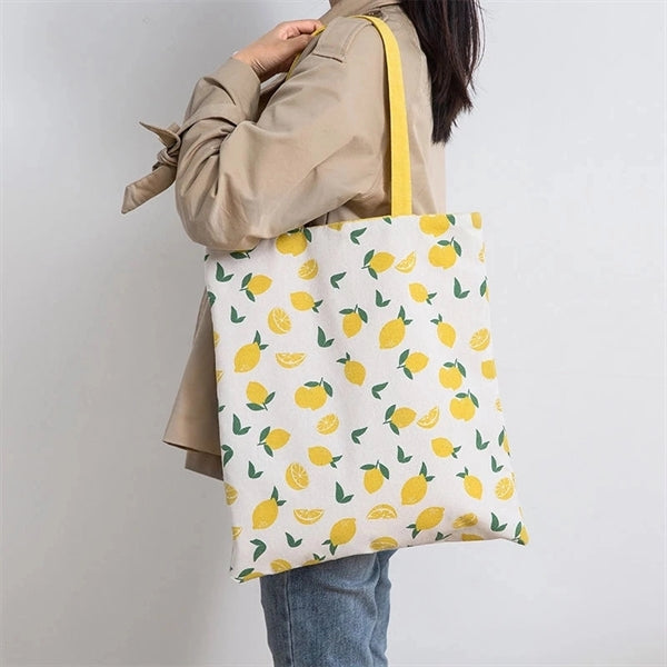 Double Sided Large Capacity Canvas Tote Bag