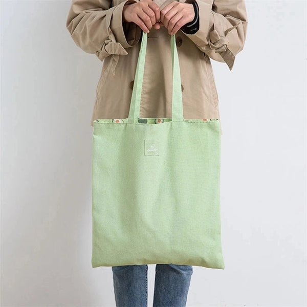 Double Sided Large Capacity Canvas Tote Bag