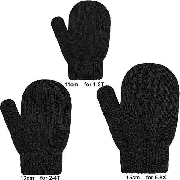 Toddler Knitted Mittens Magic Stretch Gloves