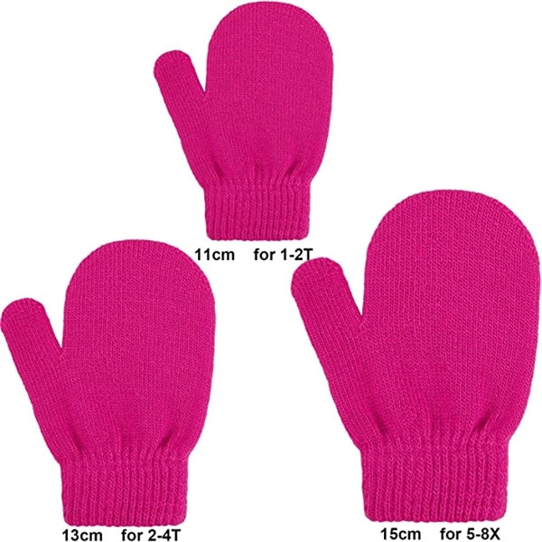 Toddler Knitted Mittens Magic Stretch Gloves