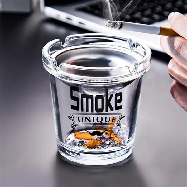 Glass Ashtray with Funnel
