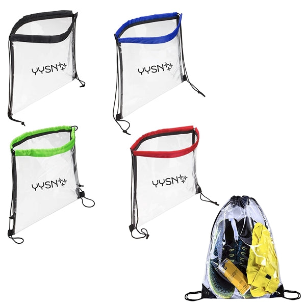 Clear Waterproof Bag Drawstring Backpack