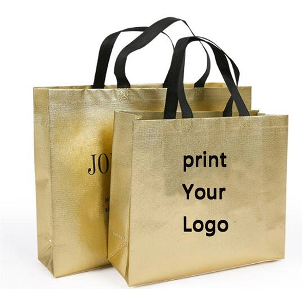 Metallic Non-Woven Shopper Tote Bag